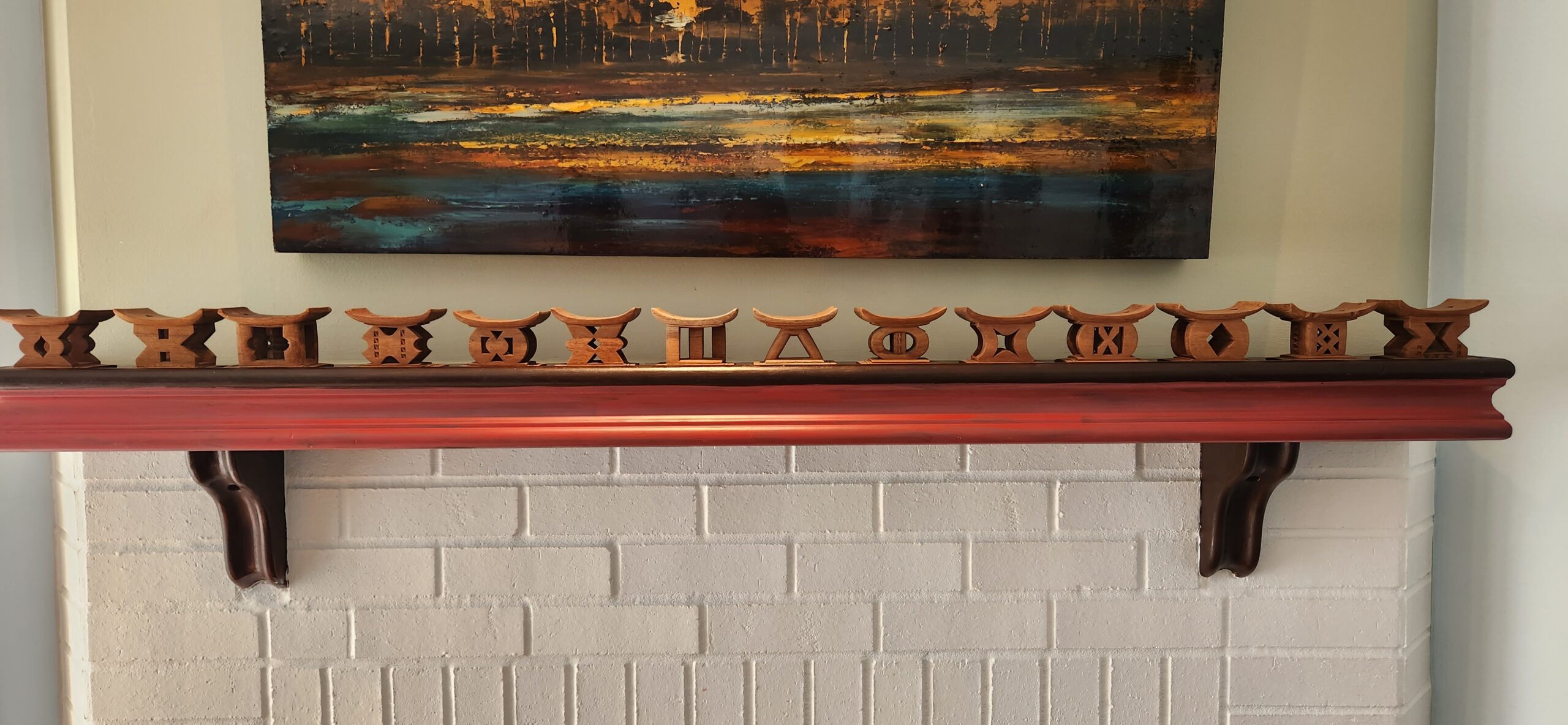 Rare 54-Piece Ghanaian Miniature Stool Model Collection - Image 9