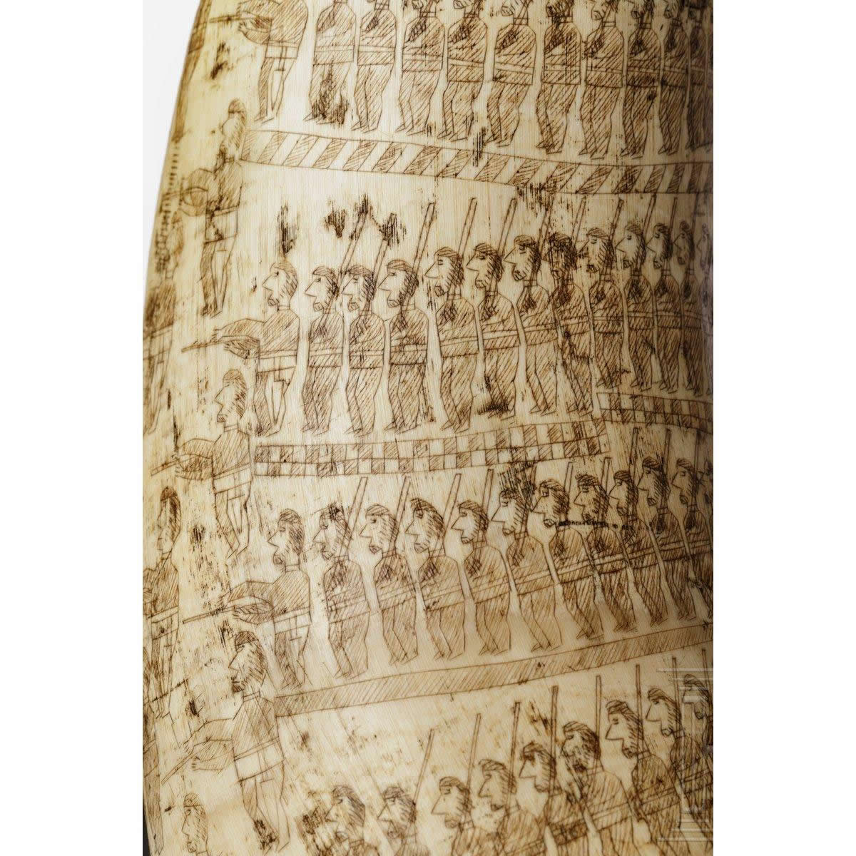 Engraved Zulu Cow Horn