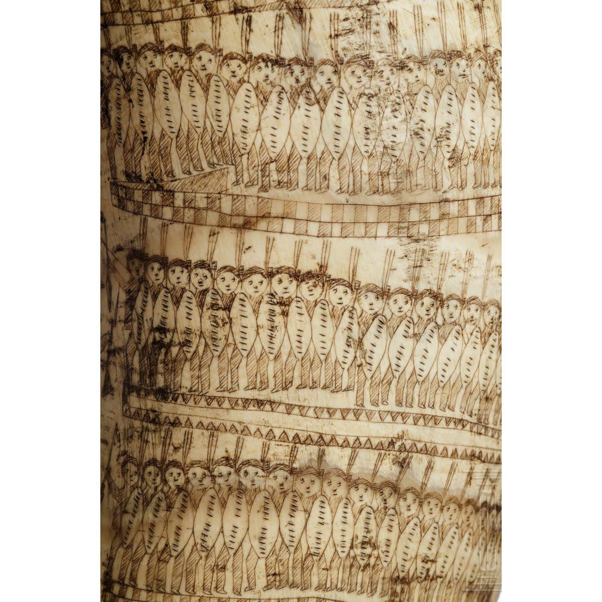 Engraved Zulu Cow Horn