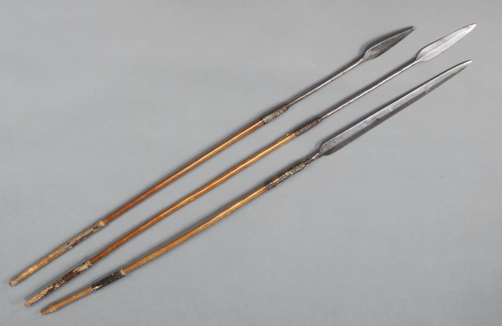 Three Antique Swazi Spears