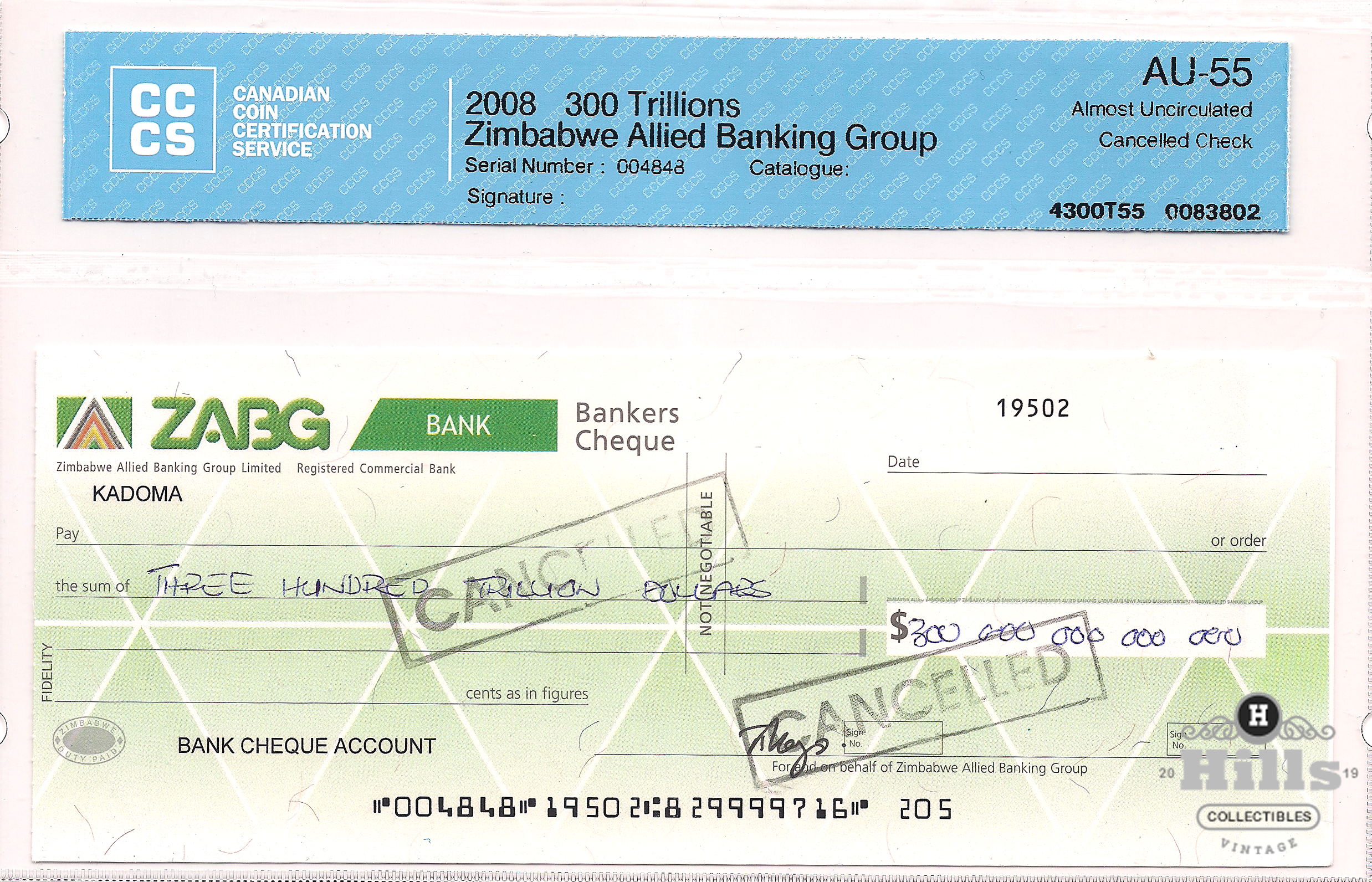 Zimbabwe 300 Trillion Dollars